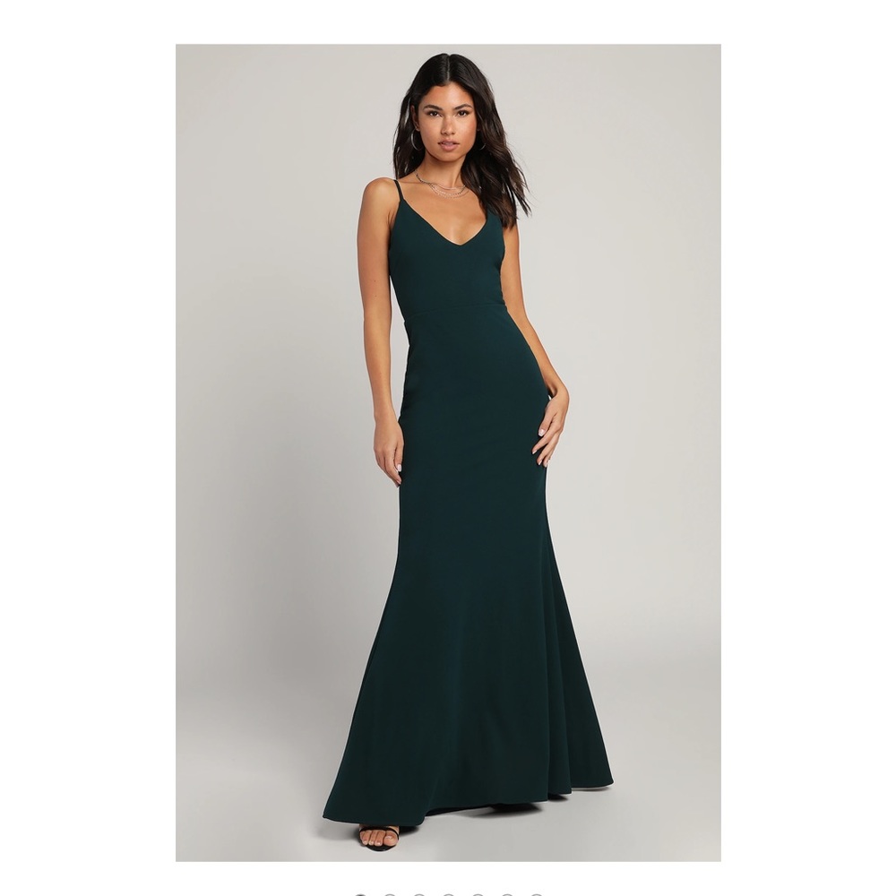 Infinite Glory Forest Green Maxi Dress- SIZE SMALL